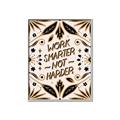 Picture of Work Smarter Not Harder Typography Poster _GroupedProduct_Rectangle_Portrait_Canvas_Framed_