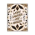 Picture of Work Smarter Not Harder Typography Poster _GroupedProduct_Rectangle_Portrait_Canvas_Framed_