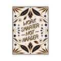 Picture of Work Smarter Not Harder Typography Poster _GroupedProduct_Rectangle_Portrait_Canvas_Framed_