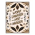 Picture of Work Smarter Not Harder Typography Poster _GroupedProduct_Rectangle_Portrait_Canvas_Framed_