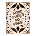 Picture of Work Smarter Not Harder Typography Poster _GroupedProduct_Rectangle_Portrait_Canvas_Framed_