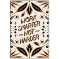 Picture of Work Smarter Not Harder Typography Poster _GroupedProduct_Rectangle_Portrait_Canvas_Framed_