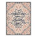 Picture of What Are You Waiting For Typography Poster _GroupedProduct_Rectangle_Portrait_Canvas_Framed_
