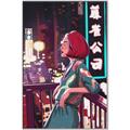 Picture of Girl in Japan _GroupedProduct_Rectangle_Portrait_Canvas_Framed_