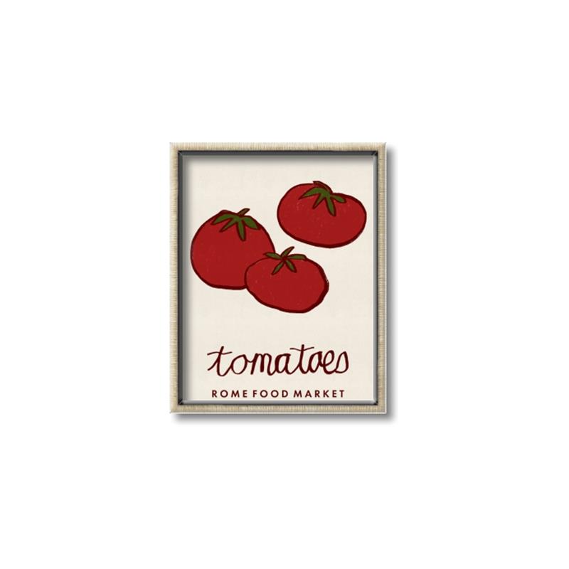 Picture of Food Art - Tomatoes Rome Food Market _GroupedProduct_Rectangle_Portrait_Canvas_Framed_
