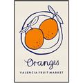 Picture of Food Art - Oranges Valencia Fruit Market _GroupedProduct_Rectangle_Portrait_Canvas_Framed_