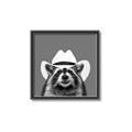 Picture of Wyatt The Cowboy Raccoon _GroupedProduct_Square_Canvas_Framed_