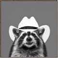 Picture of Wyatt The Cowboy Raccoon _GroupedProduct_Square_Canvas_Framed_