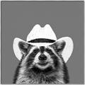 Picture of Wyatt The Cowboy Raccoon _GroupedProduct_Square_Canvas_Framed_
