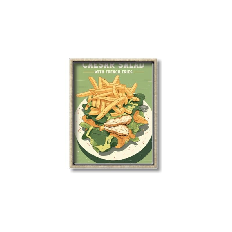 Picture of Caesar Salad Poster _GroupedProduct_Rectangle_Portrait_Canvas_Framed_