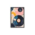 Picture of Retro Vinyl Records Poster _GroupedProduct_Rectangle_Portrait_Canvas_Framed_