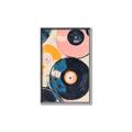 Picture of Retro Vinyl Records Poster _GroupedProduct_Rectangle_Portrait_Canvas_Framed_
