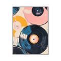 Picture of Retro Vinyl Records Poster _GroupedProduct_Rectangle_Portrait_Canvas_Framed_