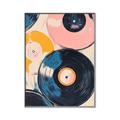 Picture of Retro Vinyl Records Poster _GroupedProduct_Rectangle_Portrait_Canvas_Framed_