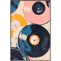 Picture of Retro Vinyl Records Poster _GroupedProduct_Rectangle_Portrait_Canvas_Framed_