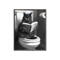 Picture of Plus Size Kitty on the Loo _GroupedProduct_Rectangle_Portrait_Canvas_Framed_