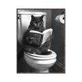 Picture of Plus Size Kitty on the Loo _GroupedProduct_Rectangle_Portrait_Canvas_Framed_
