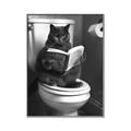 Picture of Plus Size Kitty on the Loo _GroupedProduct_Rectangle_Portrait_Canvas_Framed_