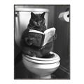 Picture of Plus Size Kitty on the Loo _GroupedProduct_Rectangle_Portrait_Canvas_Framed_
