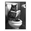 Picture of Plus Size Kitty on the Loo _GroupedProduct_Rectangle_Portrait_Canvas_Framed_