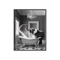 Picture of Joyful Elephant Bath Time _GroupedProduct_Rectangle_Portrait_Canvas_Framed_