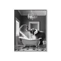 Picture of Joyful Elephant Bath Time _GroupedProduct_Rectangle_Portrait_Canvas_Framed_