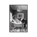 Picture of Joyful Elephant Bath Time _GroupedProduct_Rectangle_Portrait_Canvas_Framed_