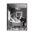 Picture of Joyful Elephant Bath Time _GroupedProduct_Rectangle_Portrait_Canvas_Framed_