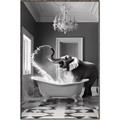 Picture of Joyful Elephant Bath Time _GroupedProduct_Rectangle_Portrait_Canvas_Framed_