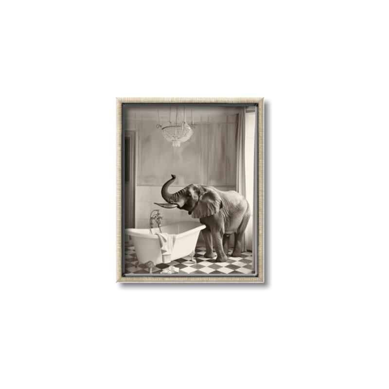 Picture of Luxuary Elephant _GroupedProduct_Rectangle_Portrait_Canvas_Framed_
