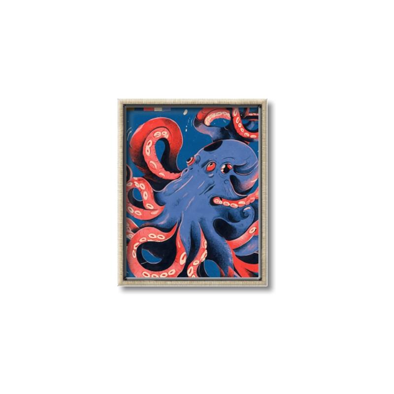 Picture of Tentacle Whirl Poster _GroupedProduct_Rectangle_Portrait_Canvas_Framed_