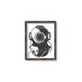 Picture of Vintage Diver Poster _GroupedProduct_Rectangle_Portrait_Canvas_Framed_