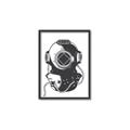 Picture of Vintage Diver Poster _GroupedProduct_Rectangle_Portrait_Canvas_Framed_
