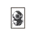 Picture of Vintage Diver Poster _GroupedProduct_Rectangle_Portrait_Canvas_Framed_
