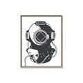 Picture of Vintage Diver Poster _GroupedProduct_Rectangle_Portrait_Canvas_Framed_