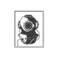 Picture of Vintage Diver Poster _GroupedProduct_Rectangle_Portrait_Canvas_Framed_