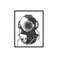 Picture of Vintage Diver Poster _GroupedProduct_Rectangle_Portrait_Canvas_Framed_