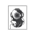 Picture of Vintage Diver Poster _GroupedProduct_Rectangle_Portrait_Canvas_Framed_
