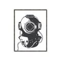 Picture of Vintage Diver Poster _GroupedProduct_Rectangle_Portrait_Canvas_Framed_