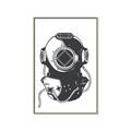 Picture of Vintage Diver Poster _GroupedProduct_Rectangle_Portrait_Canvas_Framed_
