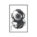 Picture of Vintage Diver Poster _GroupedProduct_Rectangle_Portrait_Canvas_Framed_