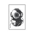 Picture of Vintage Diver Poster _GroupedProduct_Rectangle_Portrait_Canvas_Framed_