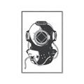 Picture of Vintage Diver Poster _GroupedProduct_Rectangle_Portrait_Canvas_Framed_