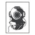 Picture of Vintage Diver Poster _GroupedProduct_Rectangle_Portrait_Canvas_Framed_
