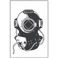 Picture of Vintage Diver Poster _GroupedProduct_Rectangle_Portrait_Canvas_Framed_