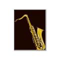 Picture of Golden Saxophone Poster _GroupedProduct_Rectangle_Portrait_Canvas_Framed_