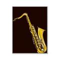 Picture of Golden Saxophone Poster _GroupedProduct_Rectangle_Portrait_Canvas_Framed_