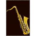 Picture of Golden Saxophone Poster _GroupedProduct_Rectangle_Portrait_Canvas_Framed_