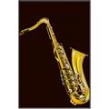 Picture of Golden Saxophone Poster _GroupedProduct_Rectangle_Portrait_Canvas_Framed_