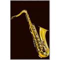 Picture of Golden Saxophone Poster _GroupedProduct_Rectangle_Portrait_Canvas_Framed_